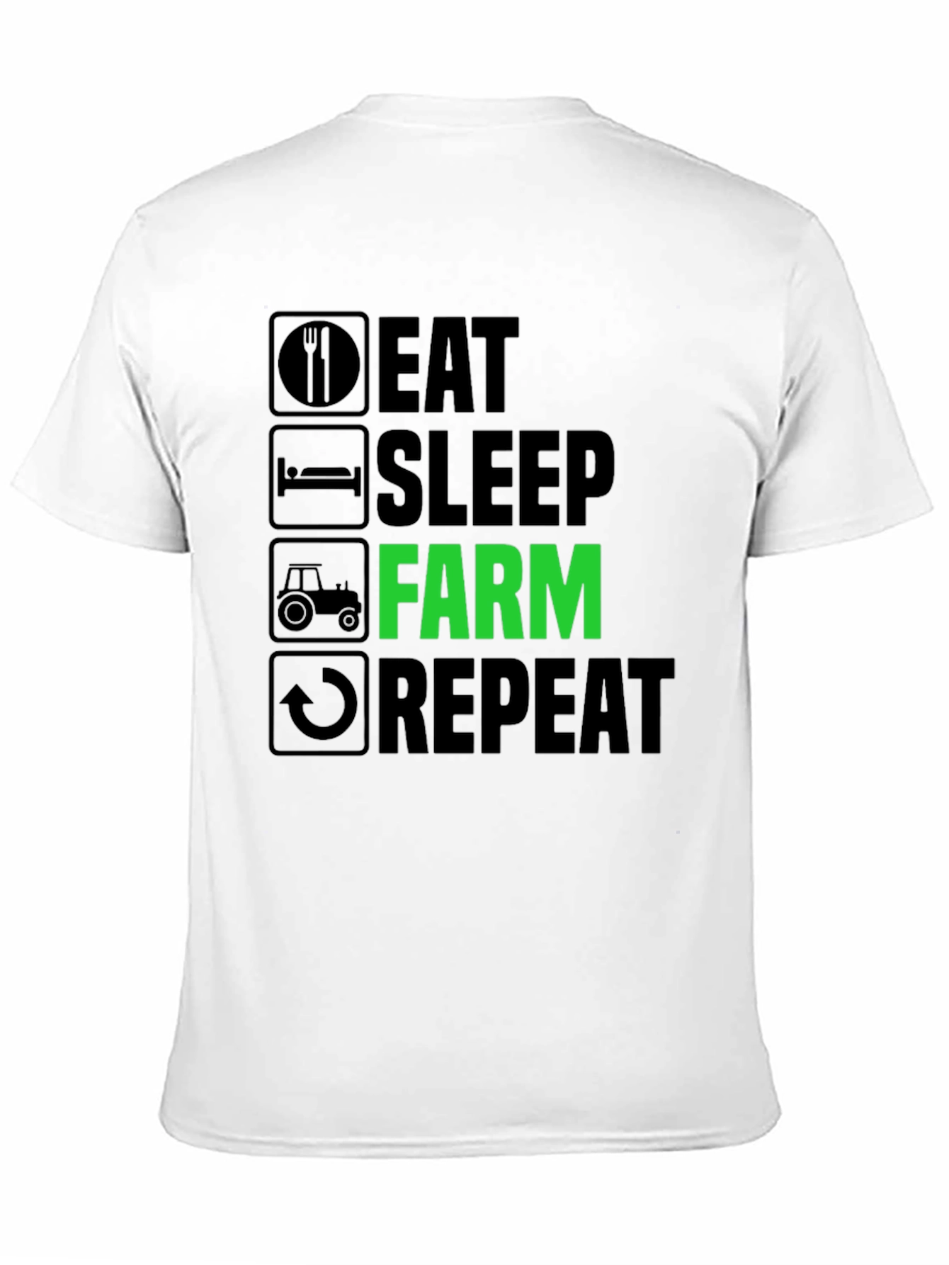 Eat Sleep Farm Repeat T-Shirt - Farmer Gift Tee