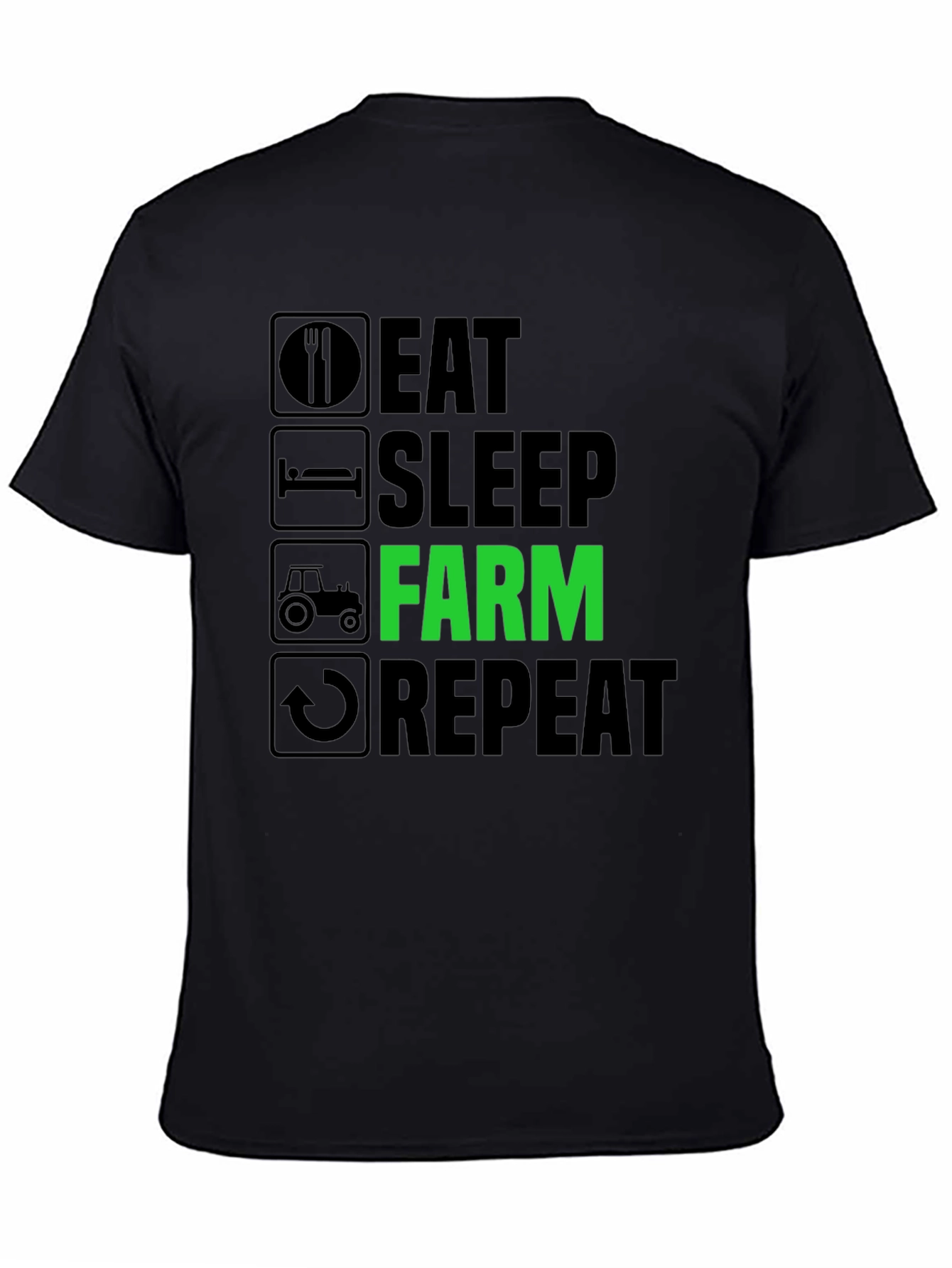 Eat Sleep Farm Repeat T-Shirt - Farmer Gift Tee