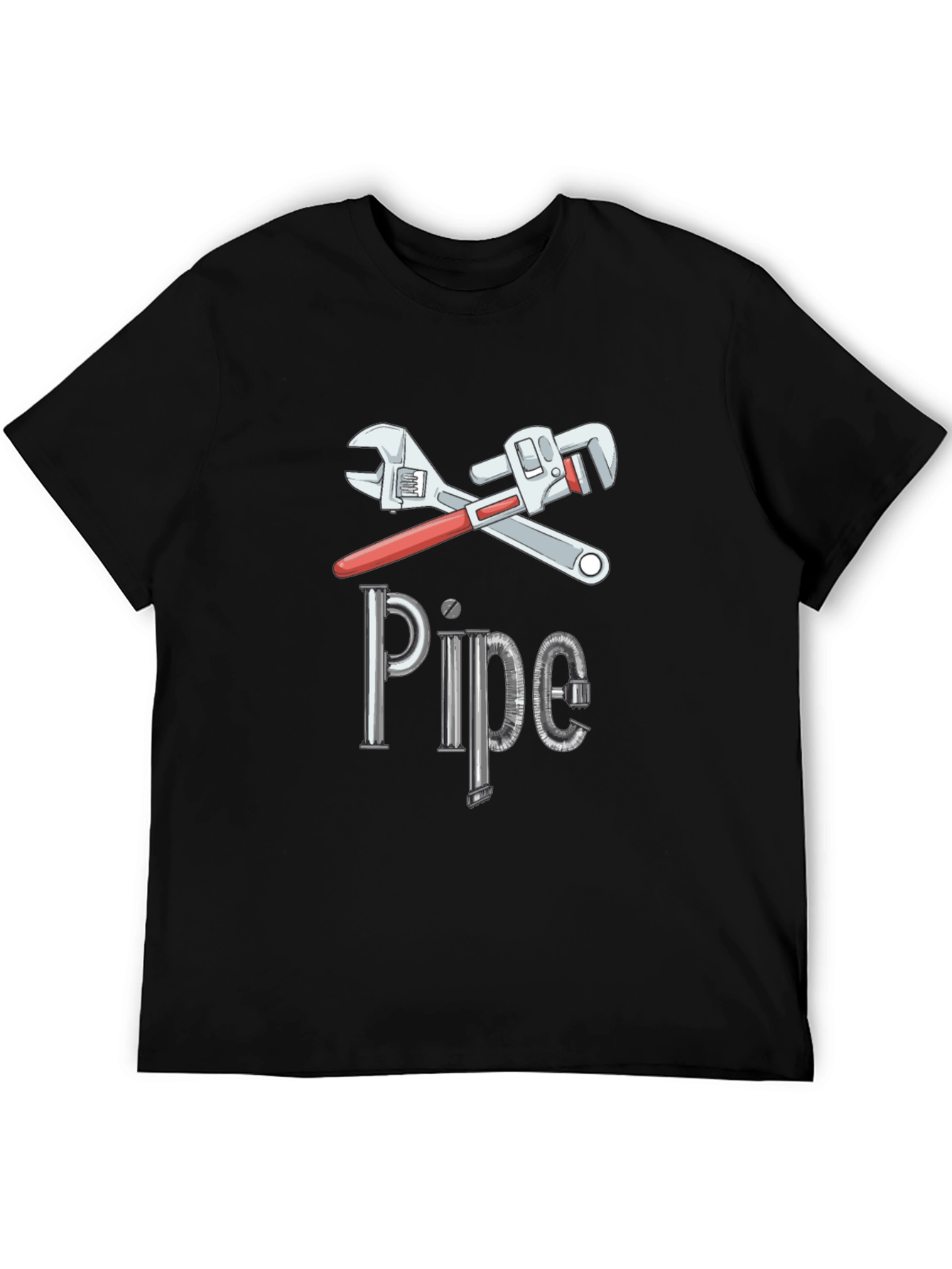 Pipe Wrench Graphic Tee - Plumber Humor T-Shirt