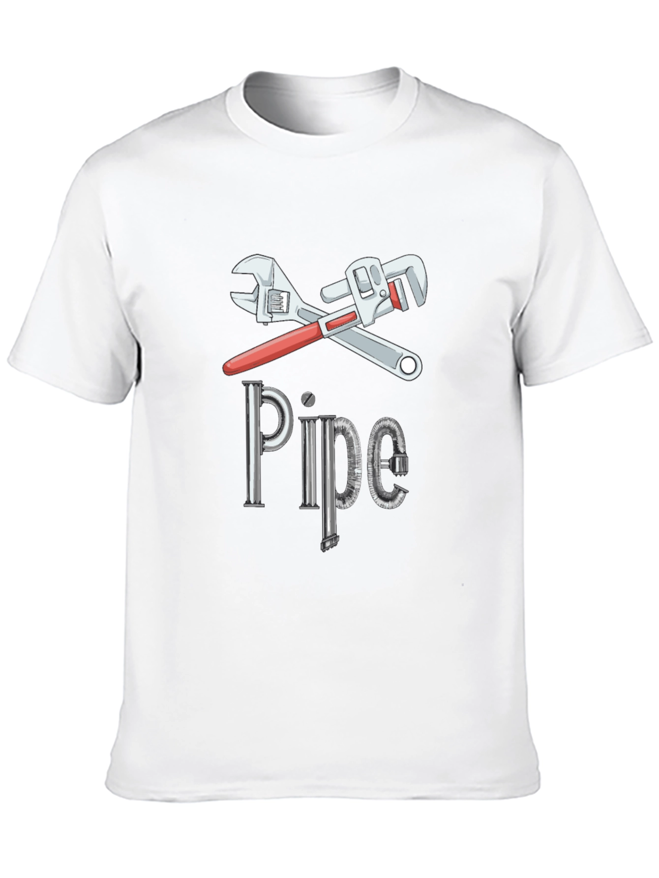 Pipe Wrench Graphic Tee - Plumber Humor T-Shirt