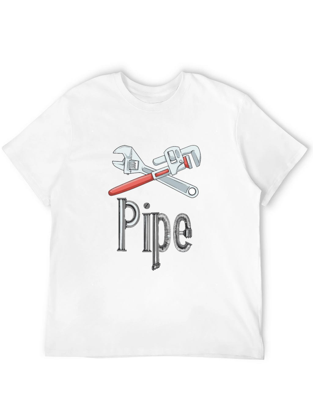 Pipe Wrench Graphic Tee - Plumber Humor T-Shirt