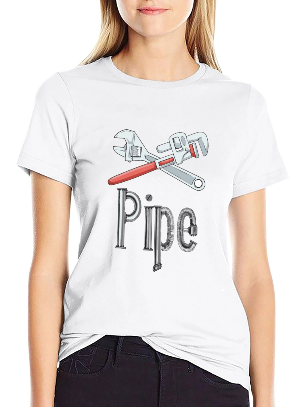 Pipe Wrench Graphic Tee - Plumber Humor T-Shirt
