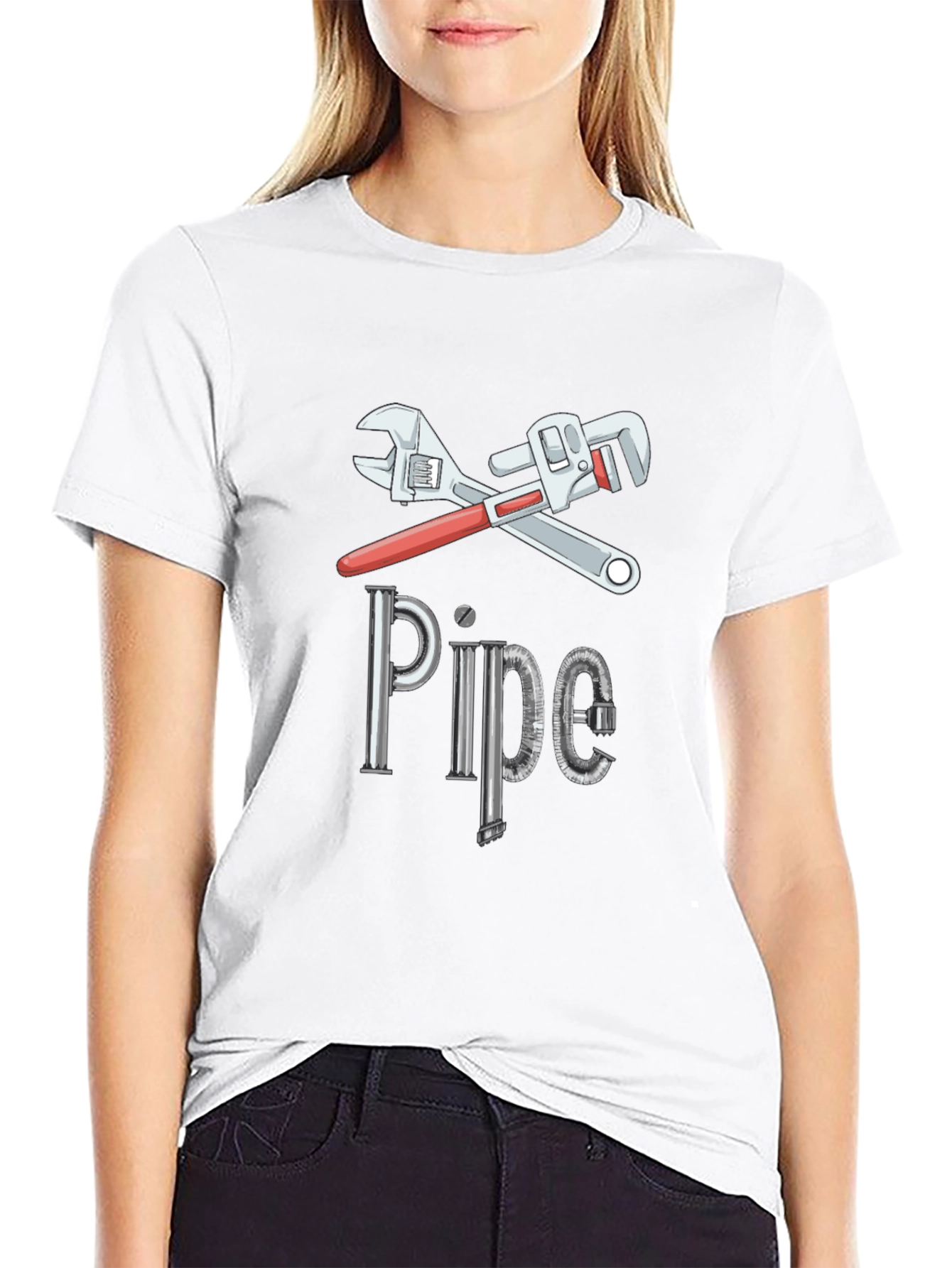 Pipe Wrench Graphic Tee - Plumber Humor T-Shirt