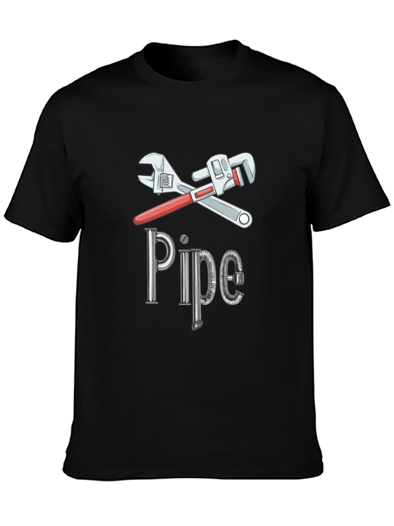Pipe Wrench Graphic Tee - Plumber Humor T-Shirt