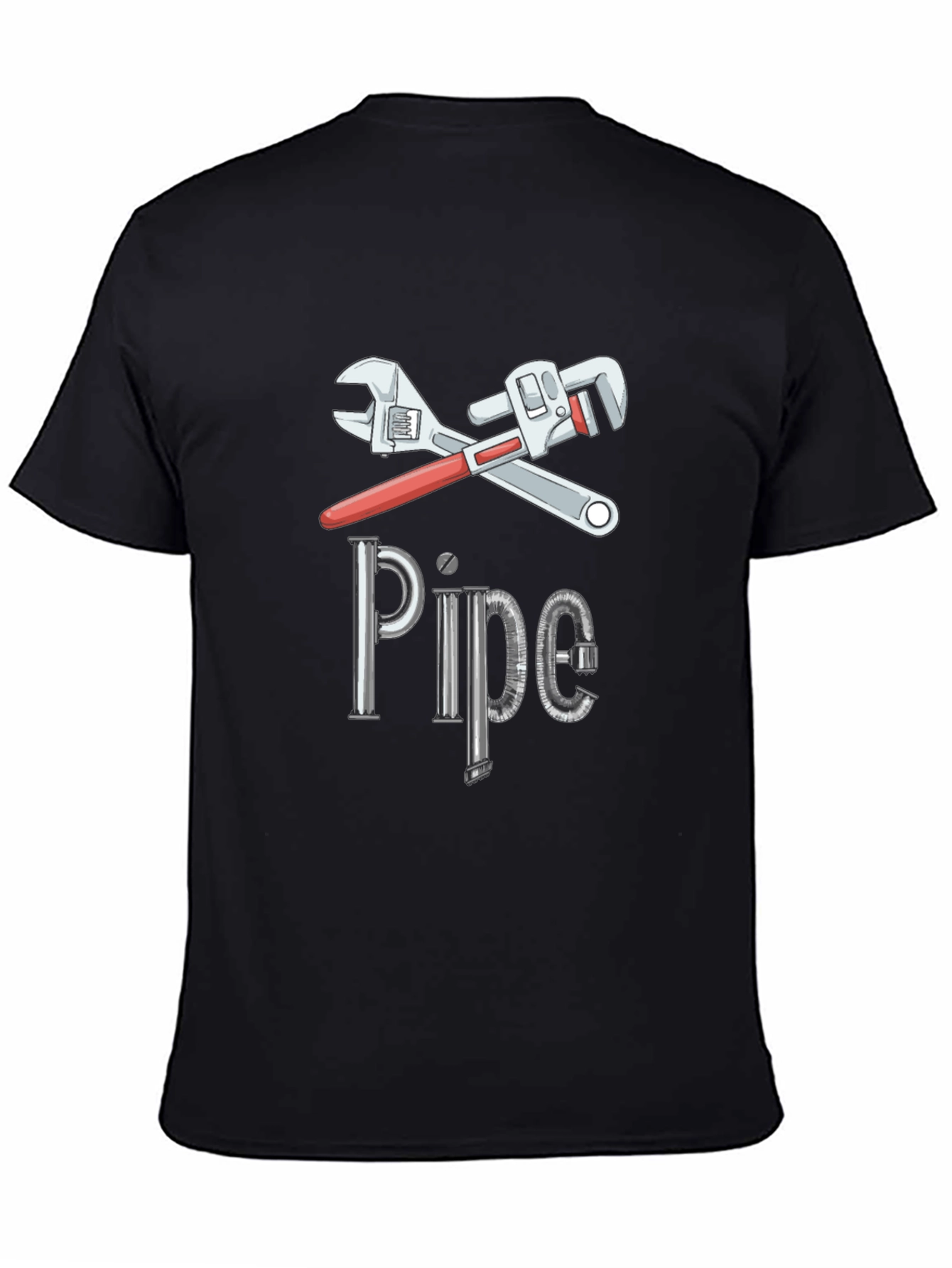 Pipe Wrench Graphic Tee - Plumber Humor T-Shirt