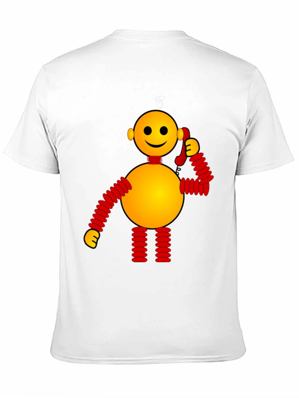 Whimsical Robot Graphic Tee - Black