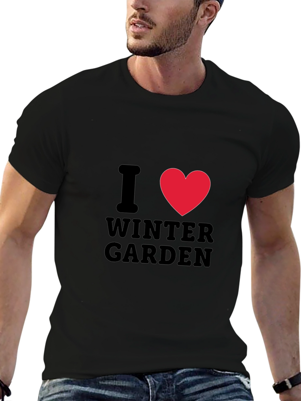 I Heart Winter Garden Black T-Shirt
