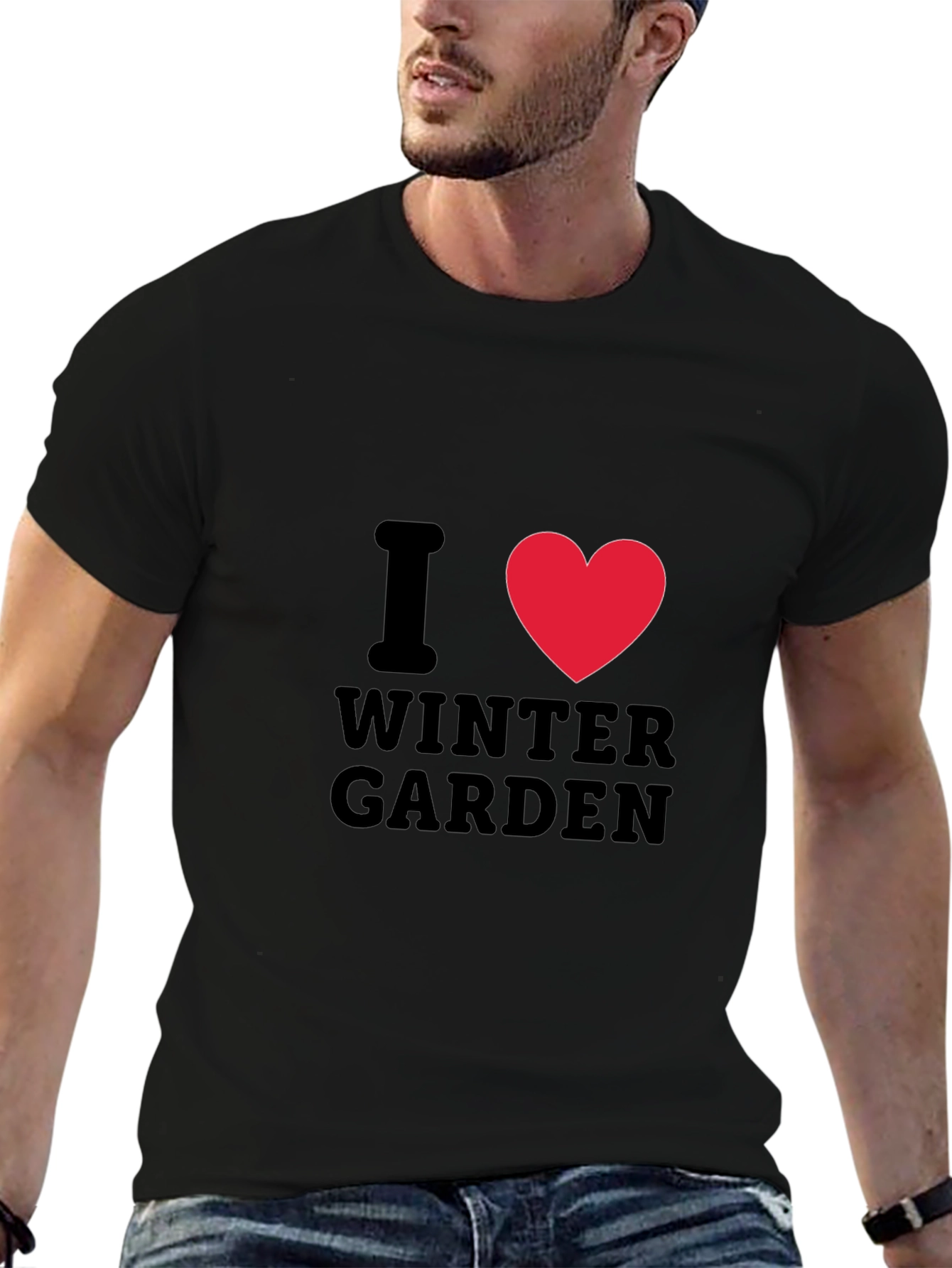 I Heart Winter Garden Black T-Shirt