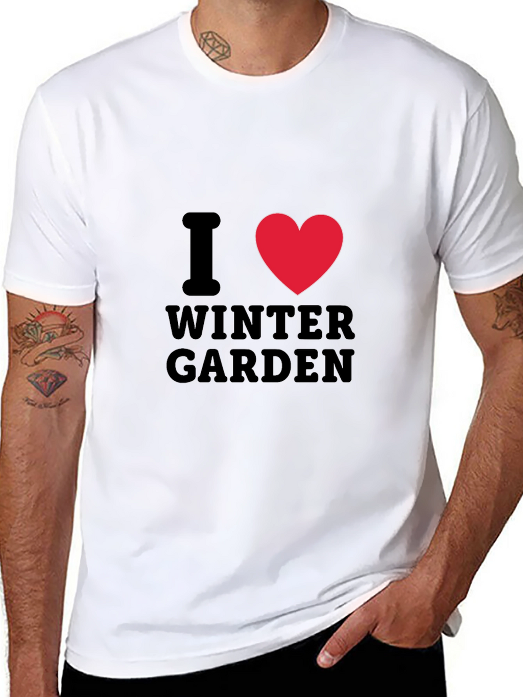 I Heart Winter Garden Black T-Shirt