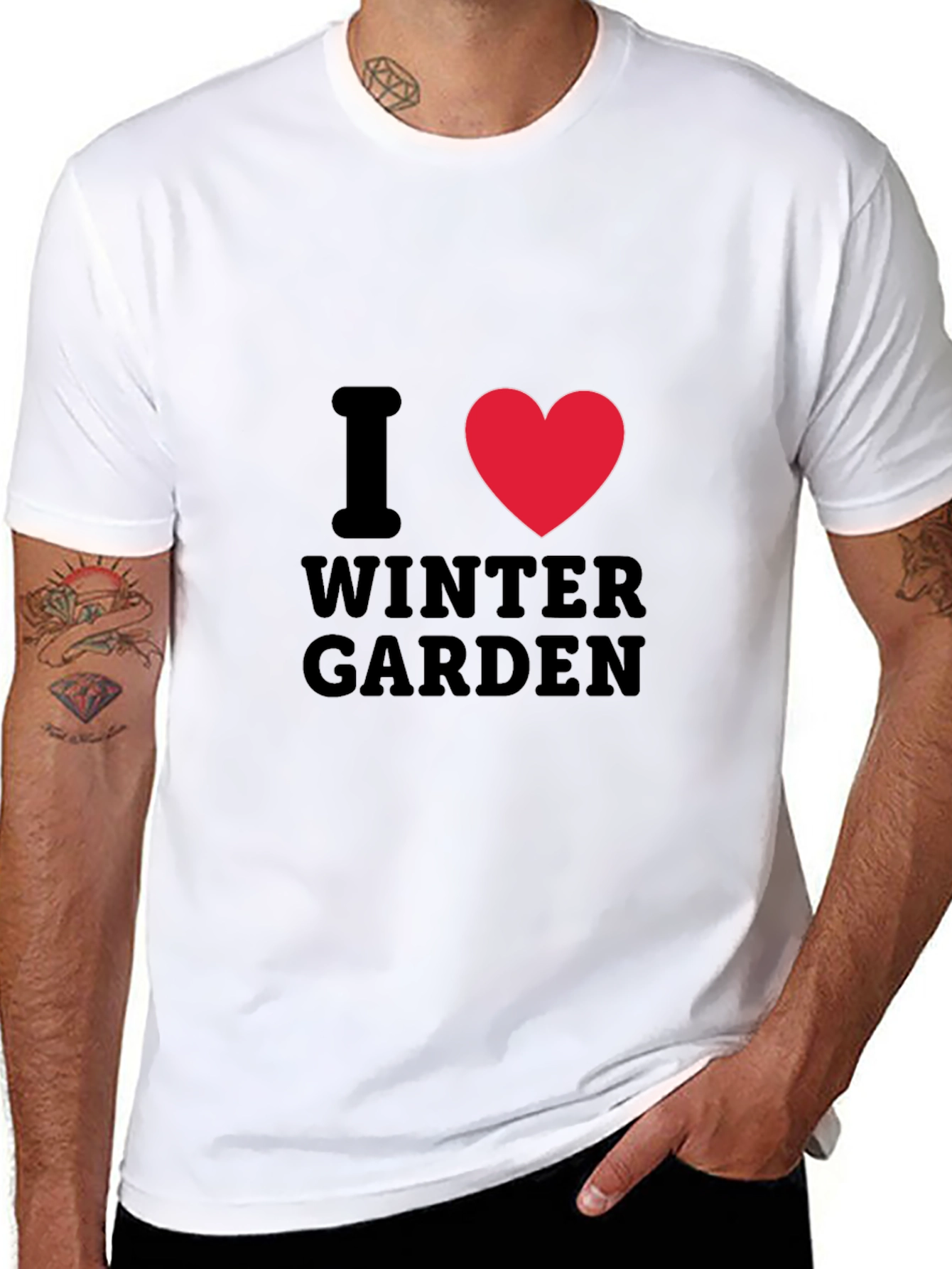 I Heart Winter Garden Black T-Shirt