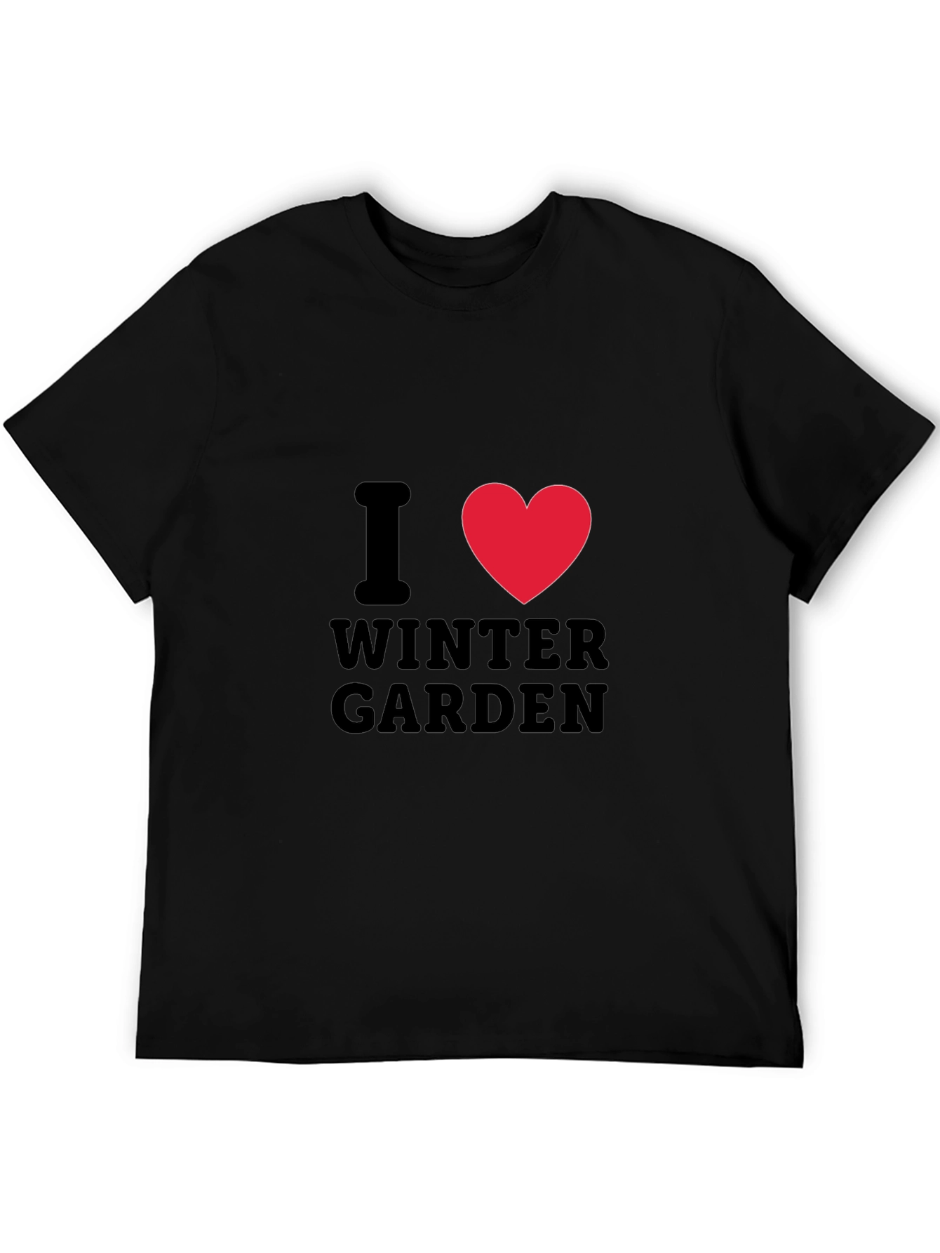 I Heart Winter Garden Black T-Shirt