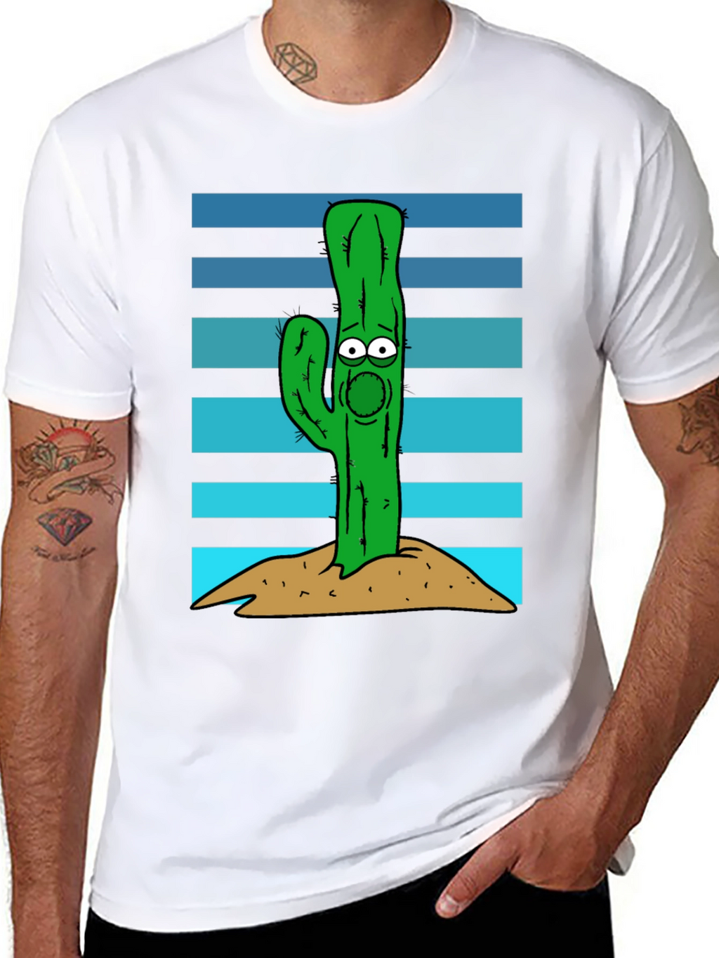 Cactus Graphic Tee - Funny Desert Plant Shirt