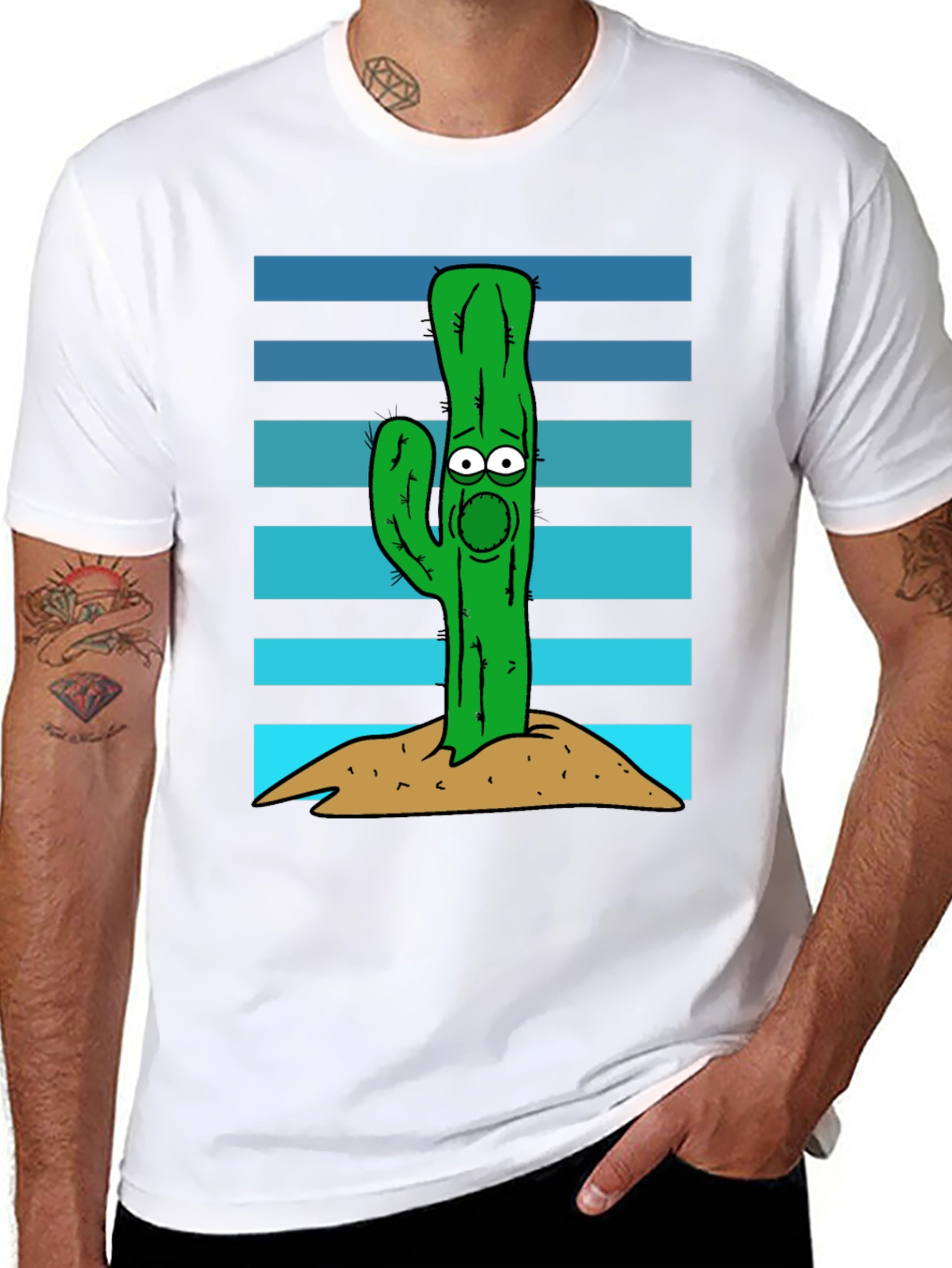 Cactus Graphic Tee - Funny Desert Plant Shirt