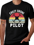 Crazy Drone Pilot Graphic T-Shirt