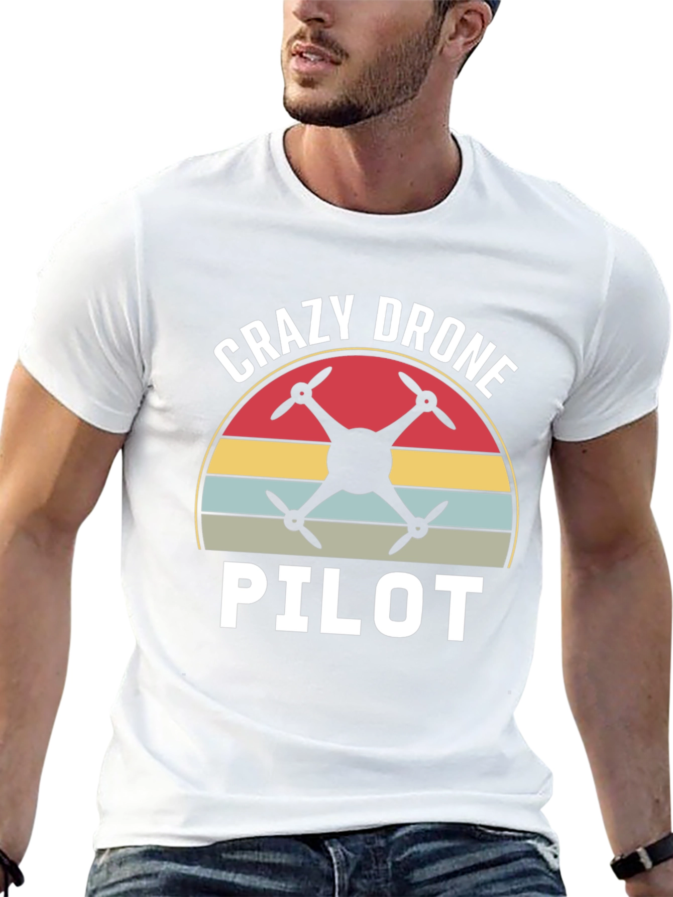 Crazy Drone Pilot Graphic T-Shirt