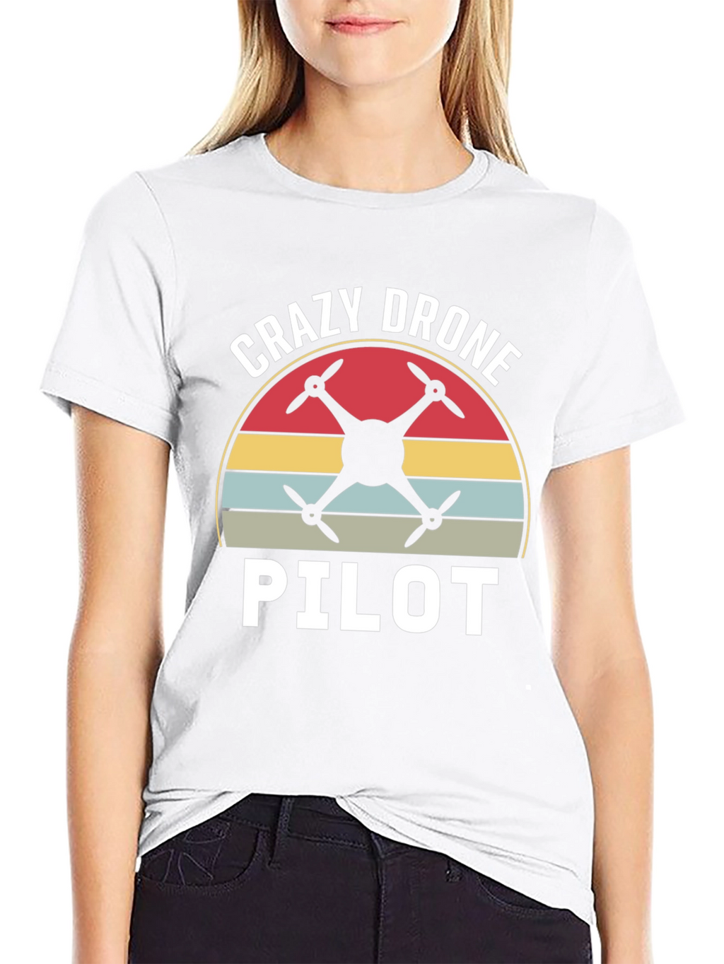 Crazy Drone Pilot Graphic T-Shirt