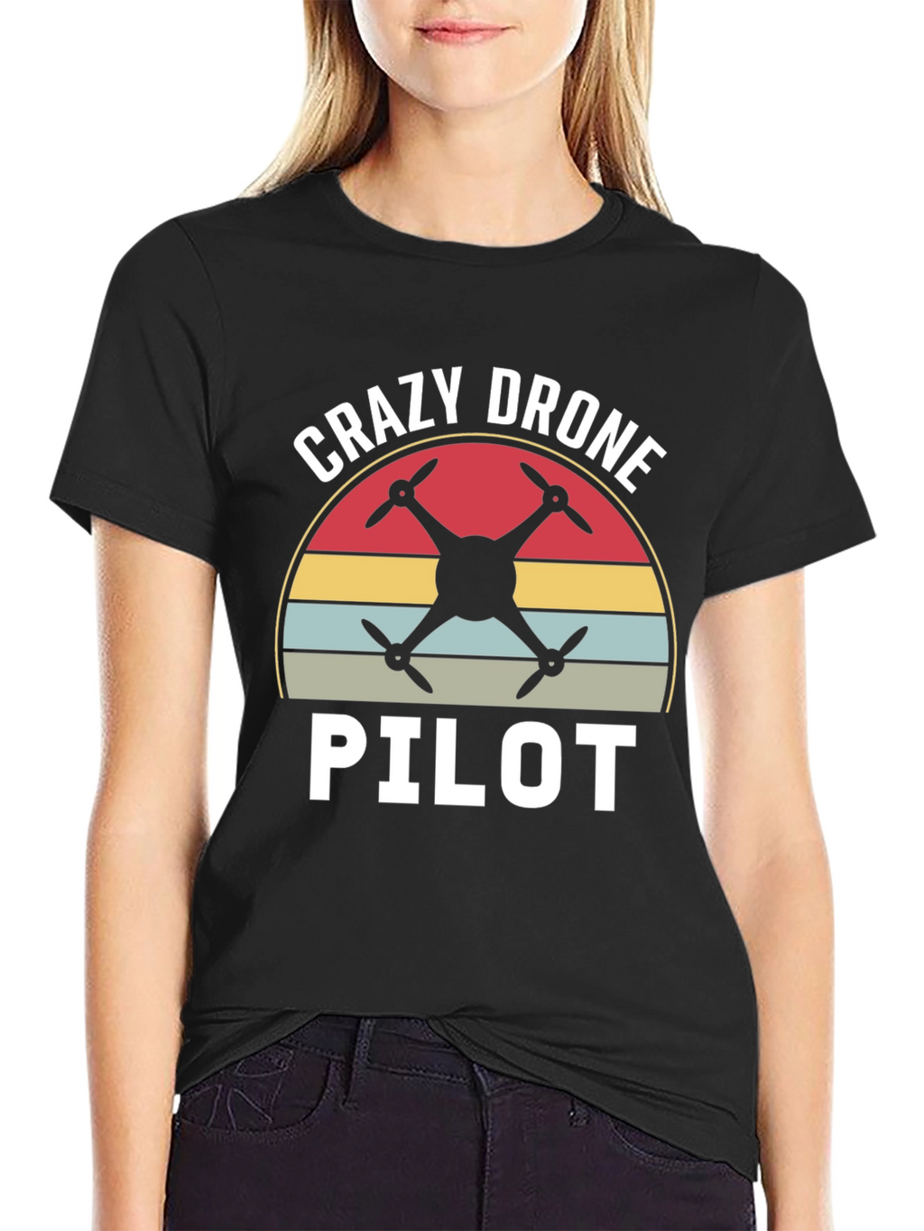 Crazy Drone Pilot Graphic T-Shirt