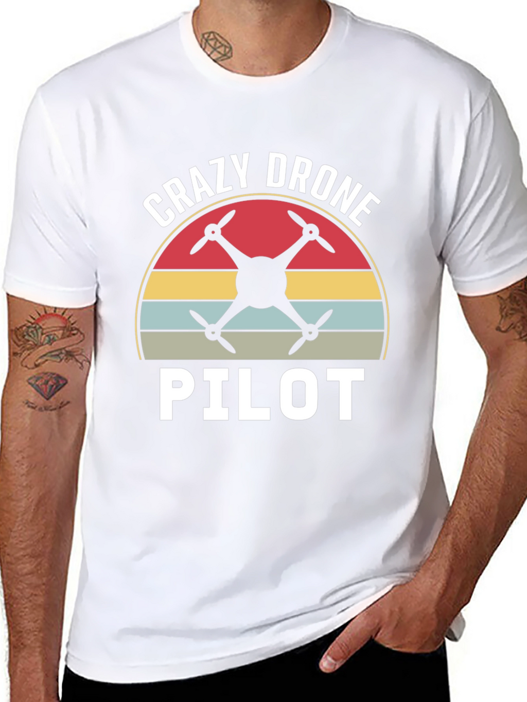 Crazy Drone Pilot Graphic T-Shirt