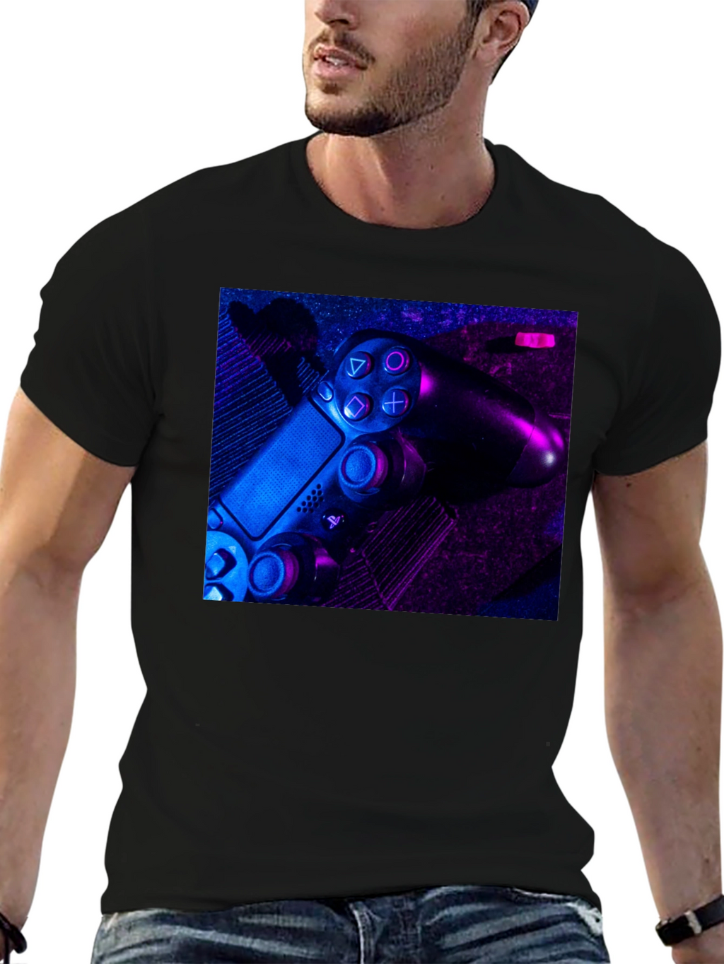 Gaming Controller Graphic Tee - Black T-Shirt