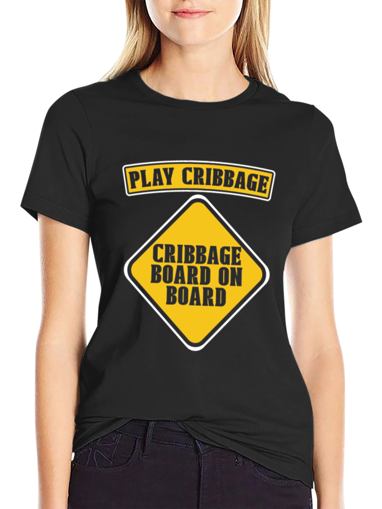 Play Cribbage T-Shirt - Cribbage Board On Board Graphic Tee