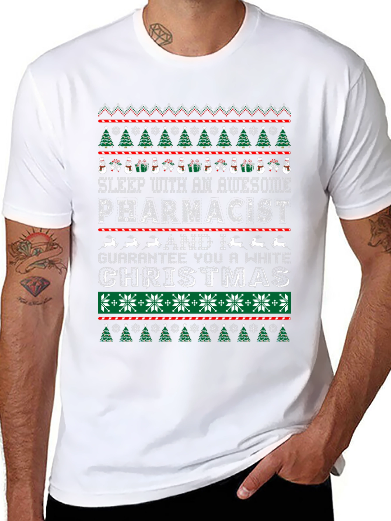 Awesome Pharmacist Ugly Christmas Sweater T-Shirt