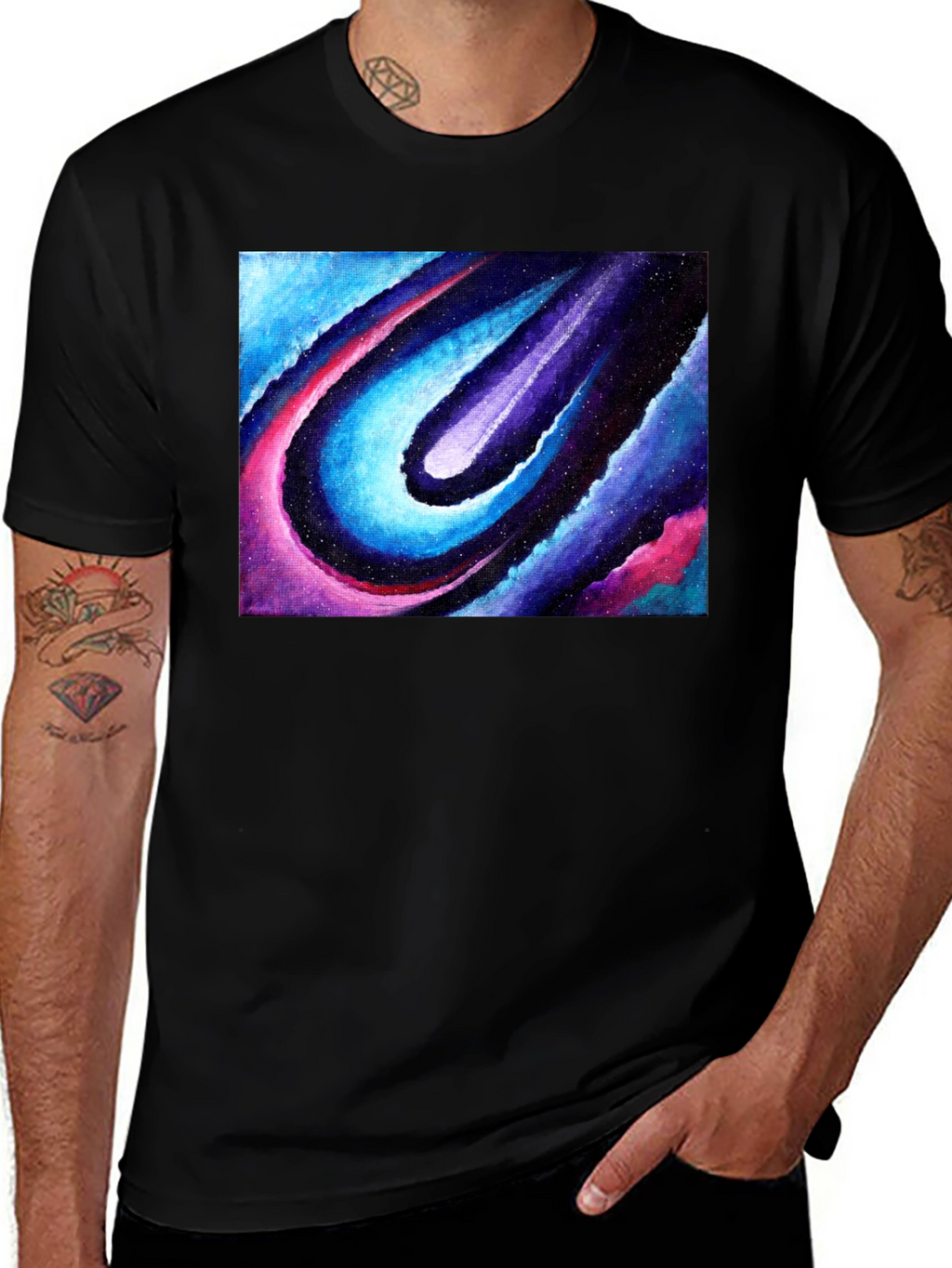 Cosmic Flow Graphic T-Shirt