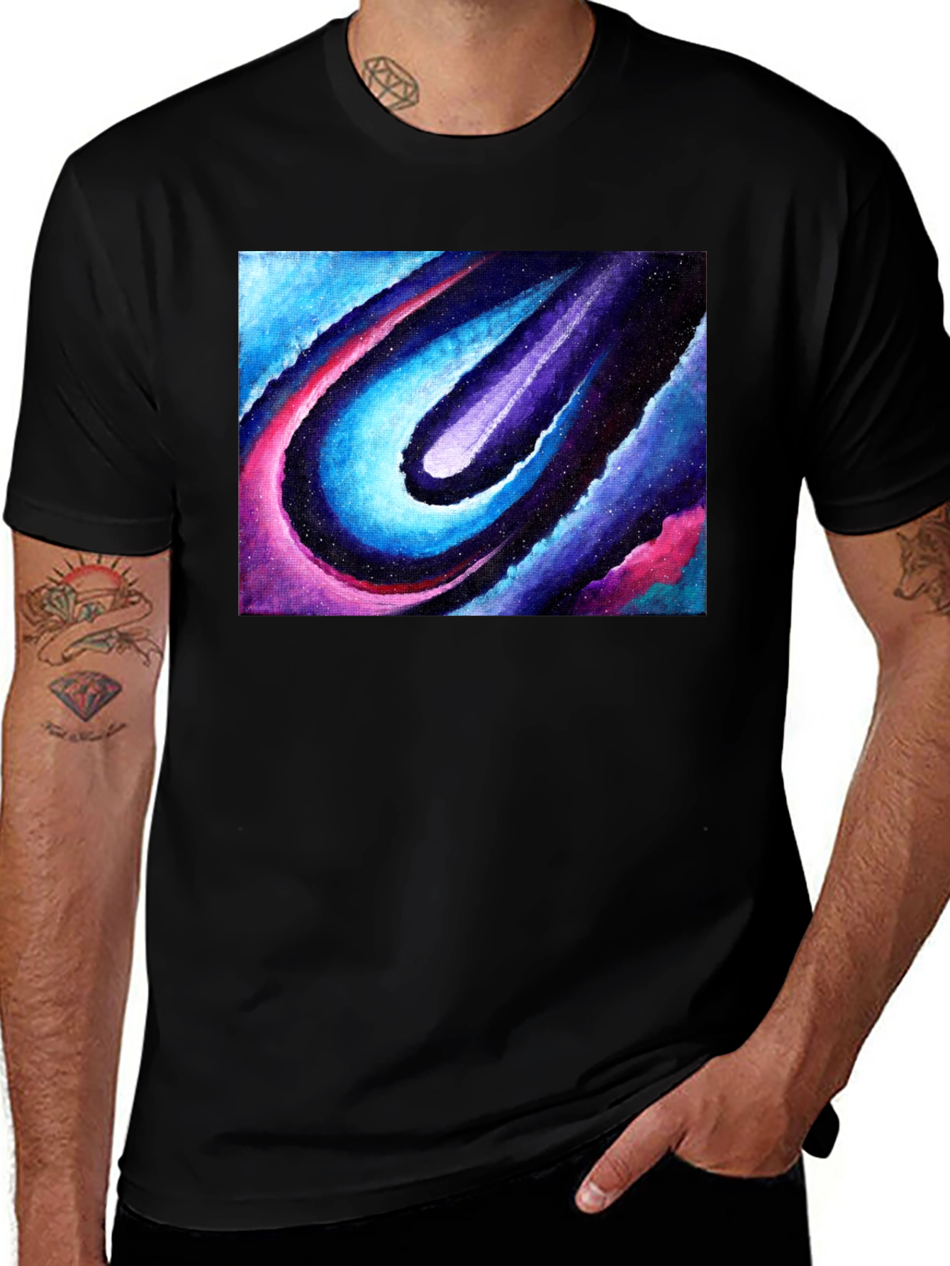 Cosmic Flow Graphic T-Shirt
