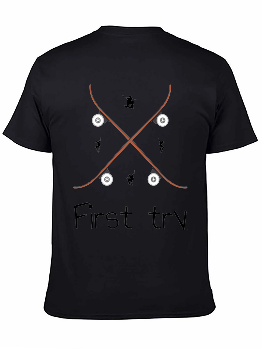 Skateboards Crossed T-Shirt - First Try Design