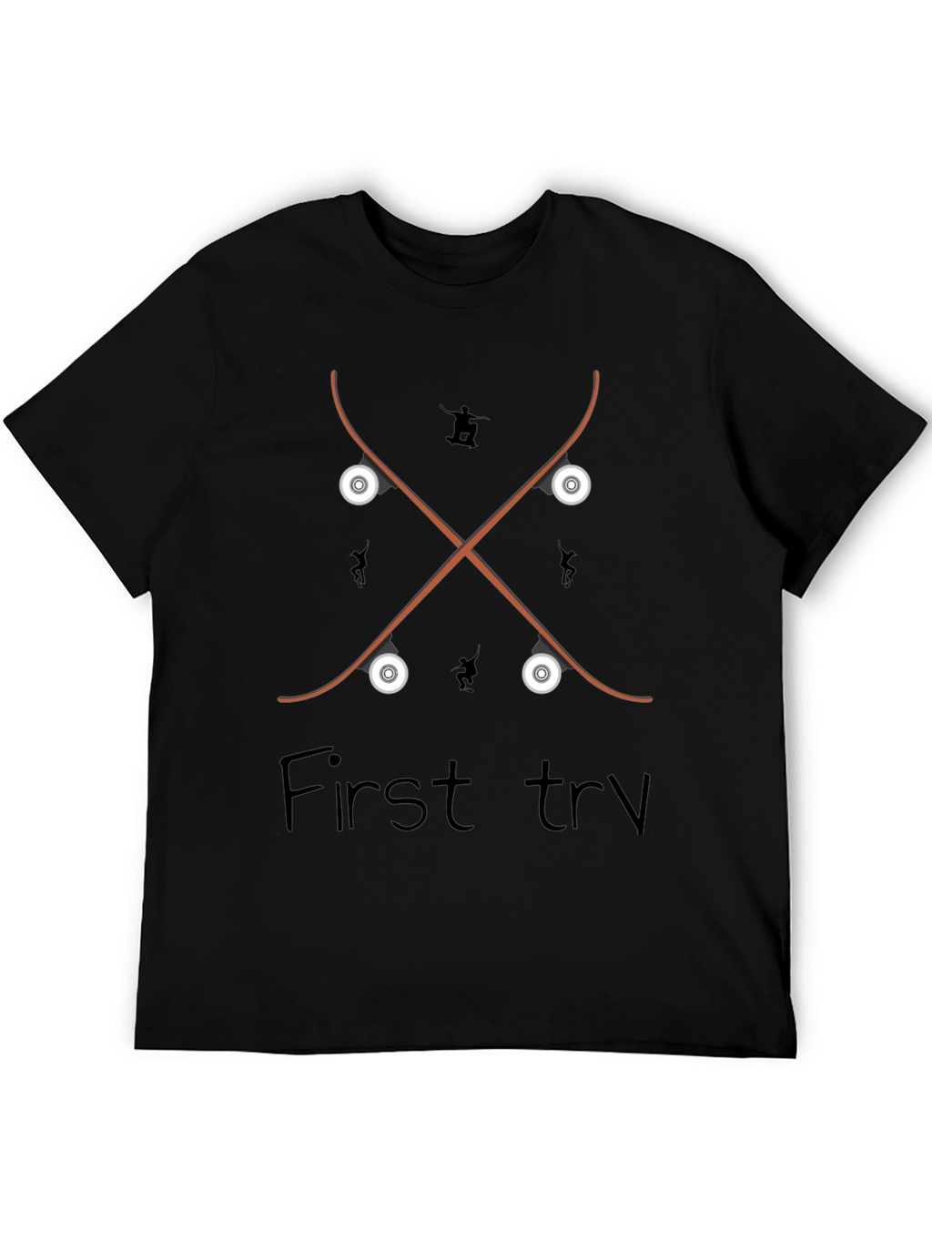 Skateboards Crossed T-Shirt - First Try Design