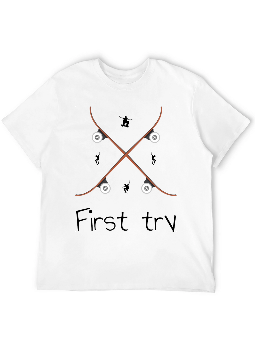 Skateboards Crossed T-Shirt - First Try Design