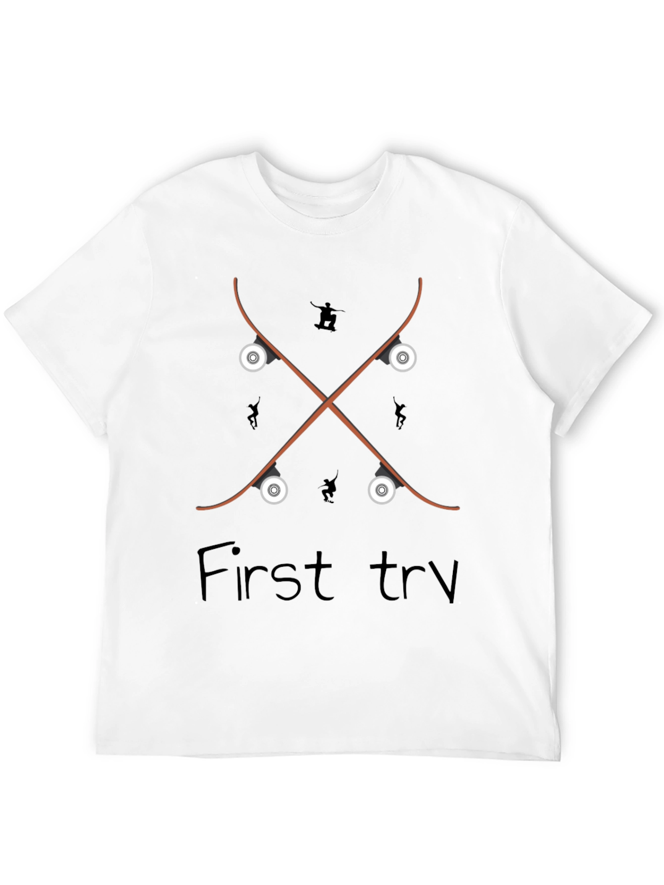 Skateboards Crossed T-Shirt - First Try Design