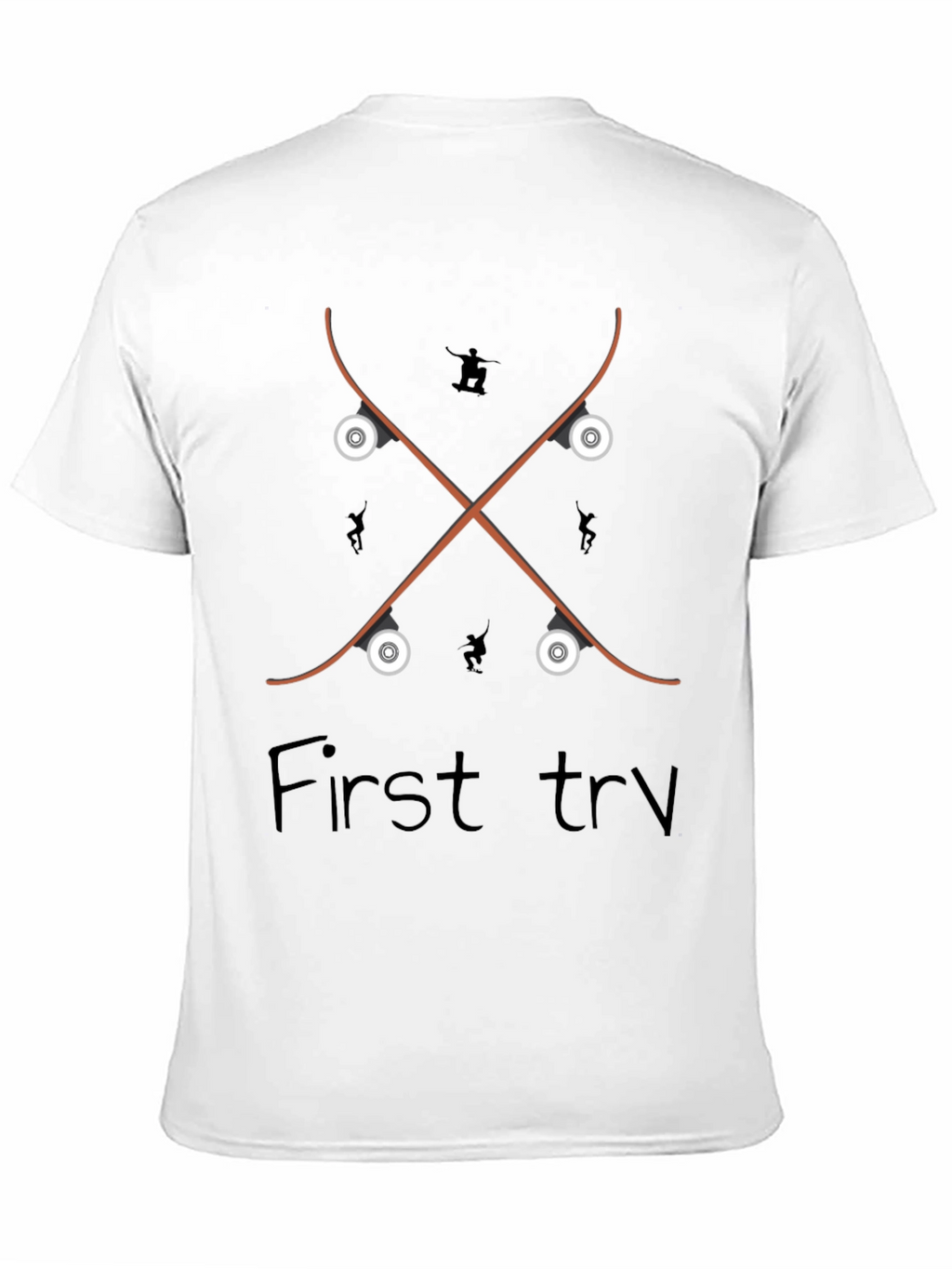 Skateboards Crossed T-Shirt - First Try Design