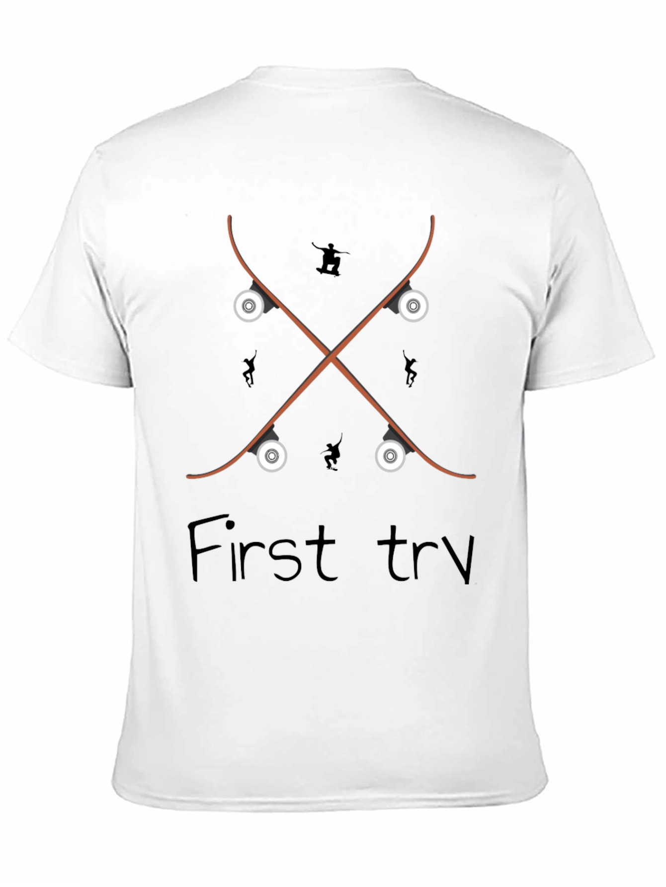 Skateboards Crossed T-Shirt - First Try Design