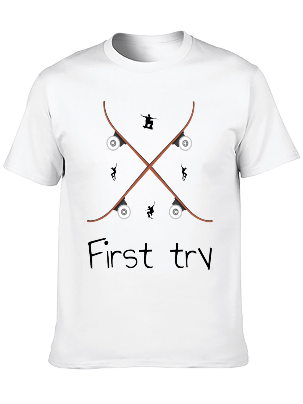 Skateboards Crossed T-Shirt - First Try Design
