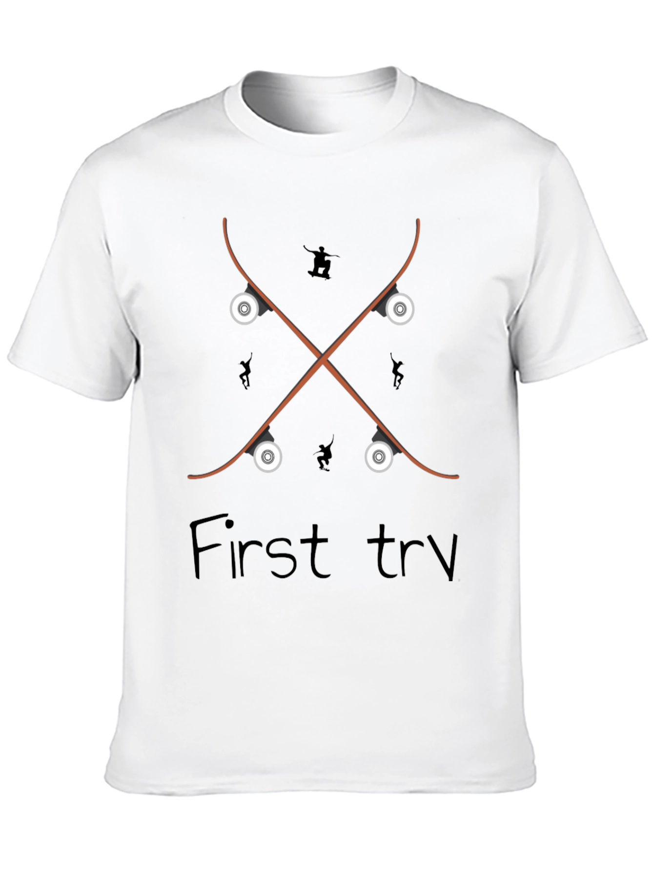 Skateboards Crossed T-Shirt - First Try Design