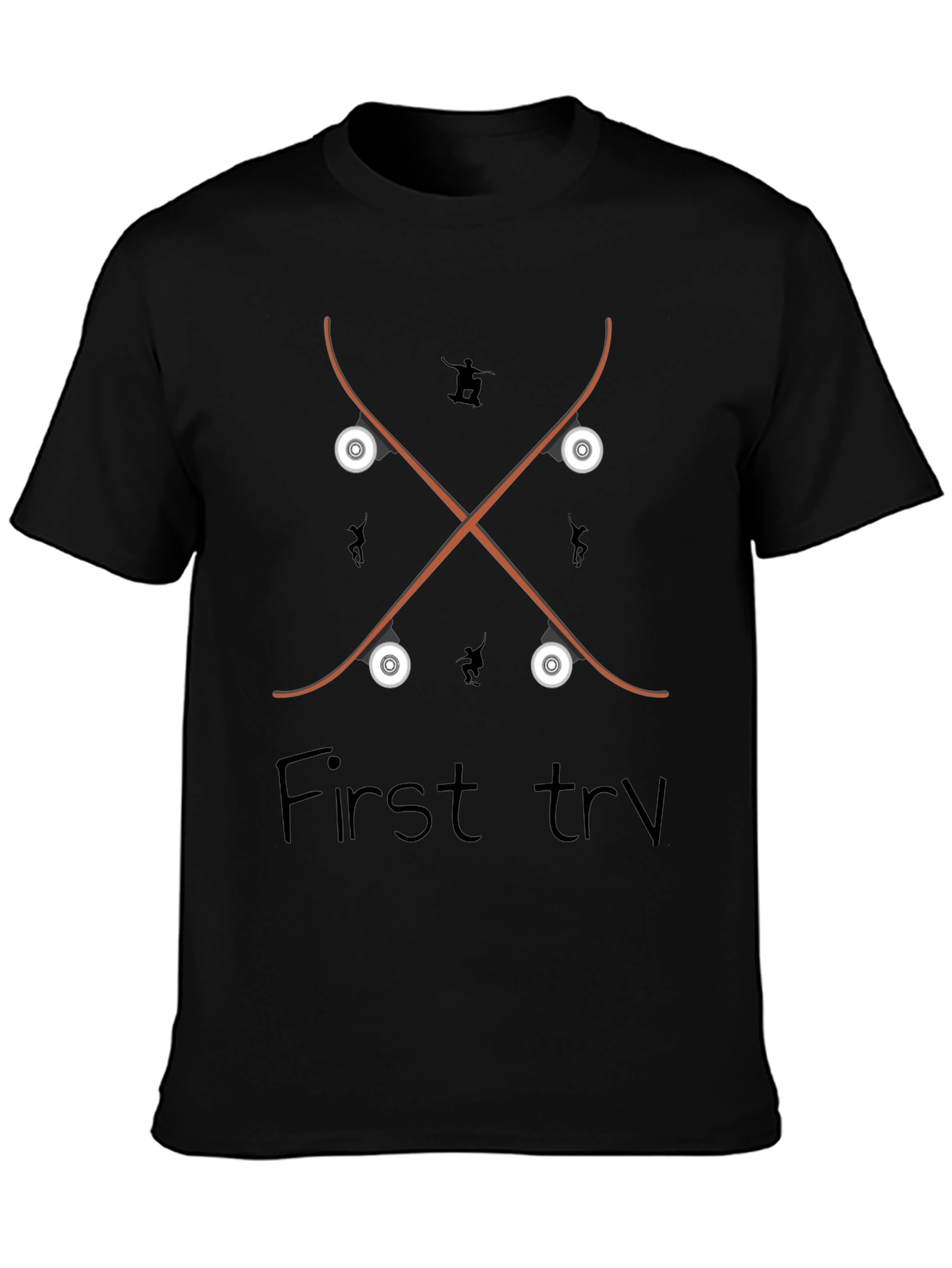 Skateboards Crossed T-Shirt - First Try Design