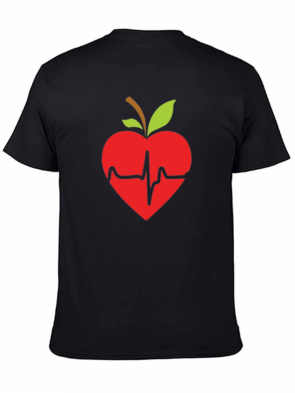 Apple Heartbeat Graphic Tee - Black T-Shirt