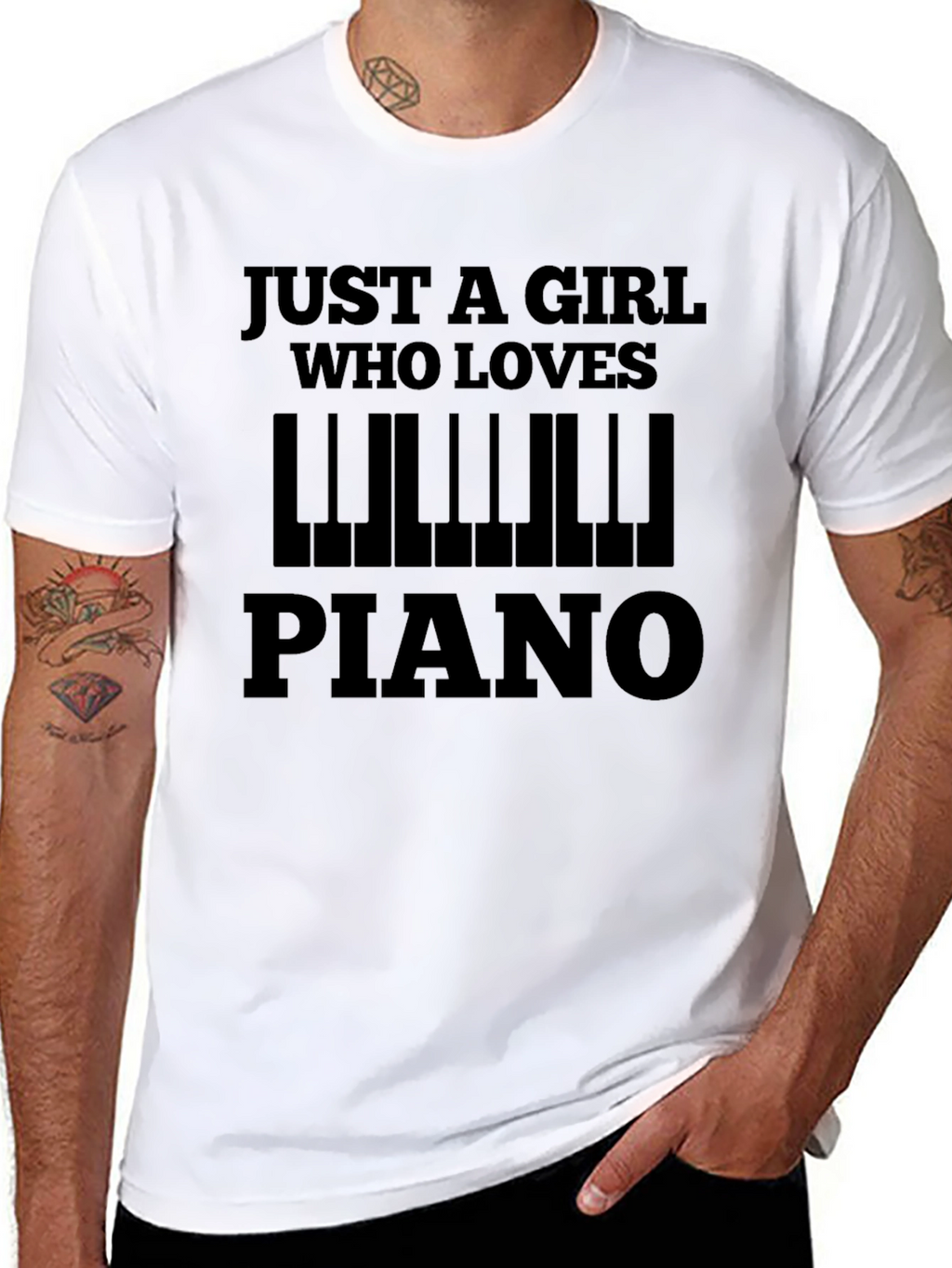 Just a Girl Who Loves Piano T-Shirt