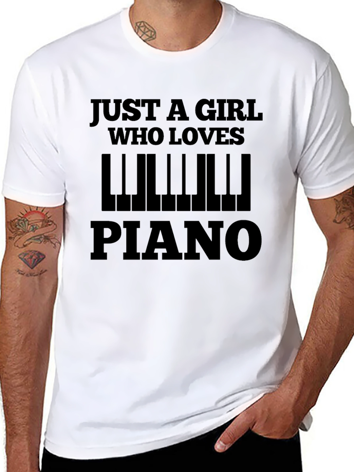 Just a Girl Who Loves Piano T-Shirt