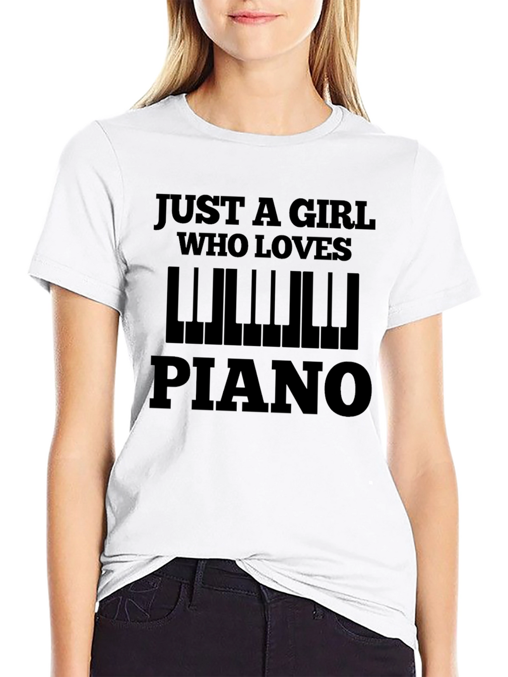 Just a Girl Who Loves Piano T-Shirt
