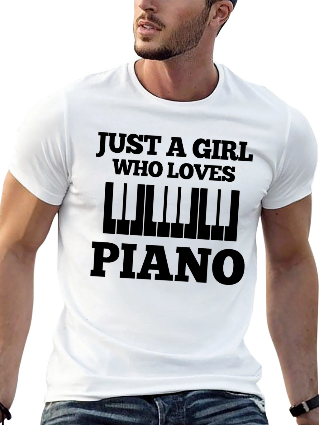 Just a Girl Who Loves Piano T-Shirt