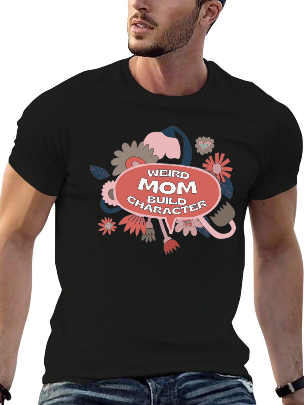 Weird Mom Build Character Graphic Tee