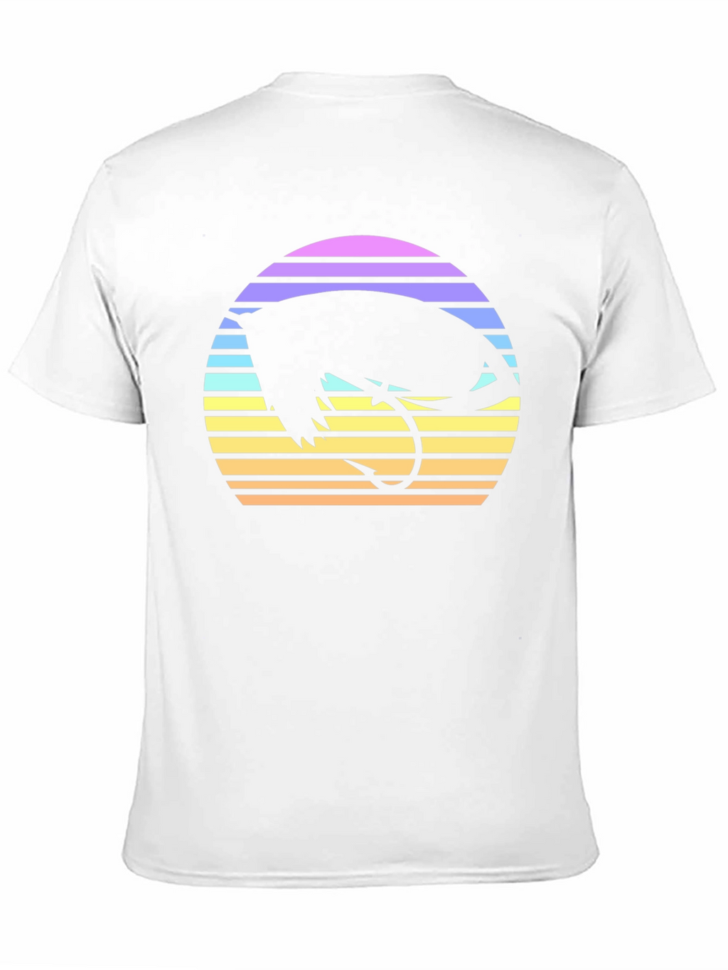 Retro Fishing Fly T-Shirt - Sunset Design