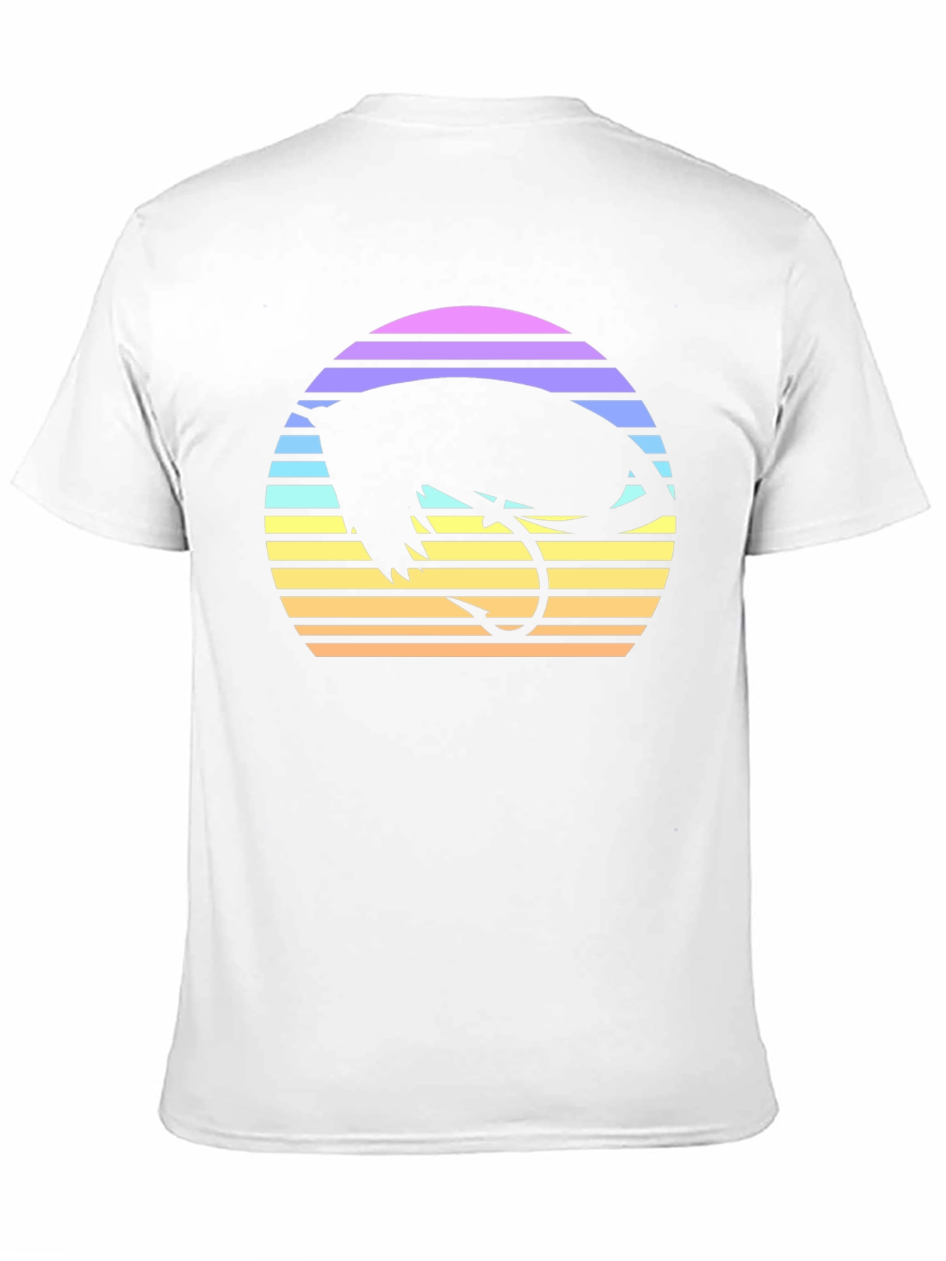 Retro Fishing Fly T-Shirt - Sunset Design