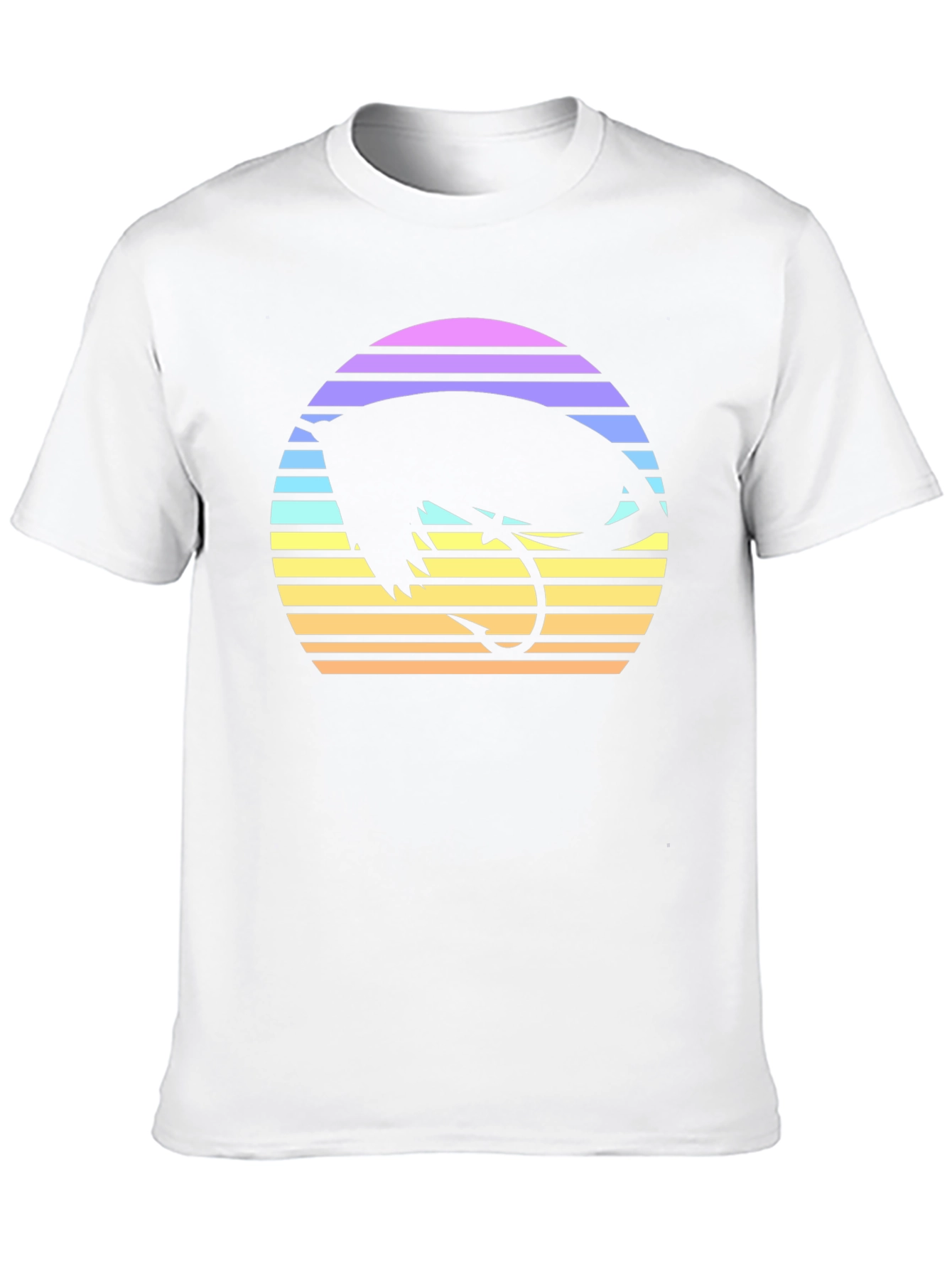 Retro Fishing Fly T-Shirt - Sunset Design