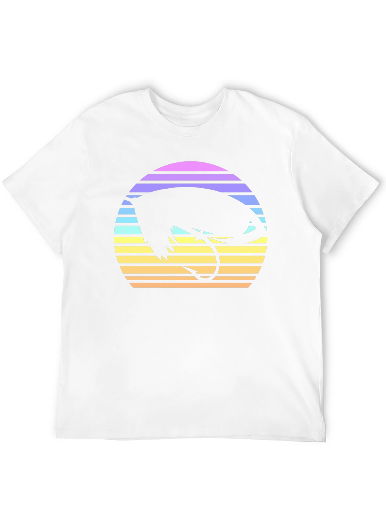 Retro Fishing Fly T-Shirt - Sunset Design