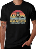 Retro Media Black T-Shirt: Gone But Never Forgotten