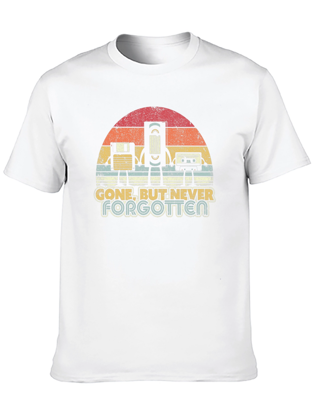 Retro Media Black T-Shirt: Gone But Never Forgotten