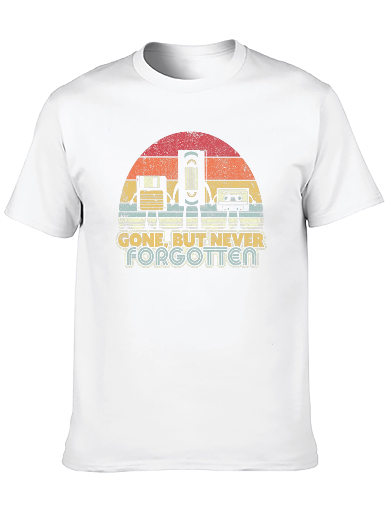 Retro Media Black T-Shirt: Gone But Never Forgotten