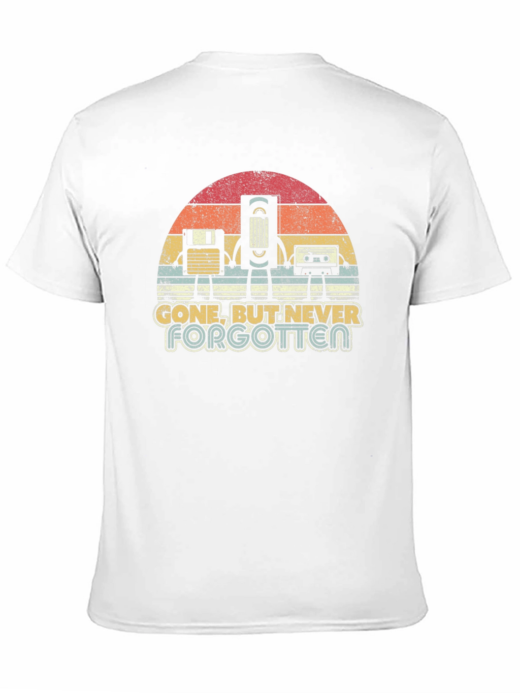 Retro Media Black T-Shirt: Gone But Never Forgotten